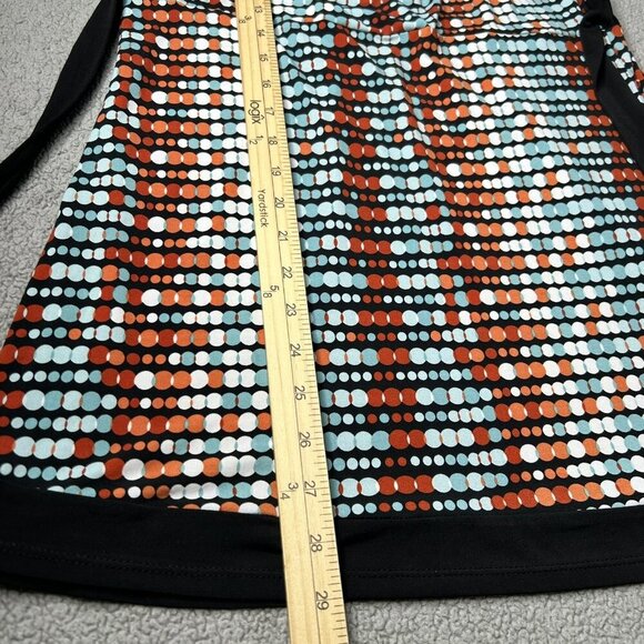 Tempted Hearts Babydoll Top Womens XL Abstract Polka Dot Tie Back Empire Y2K - Picture 11 of 11